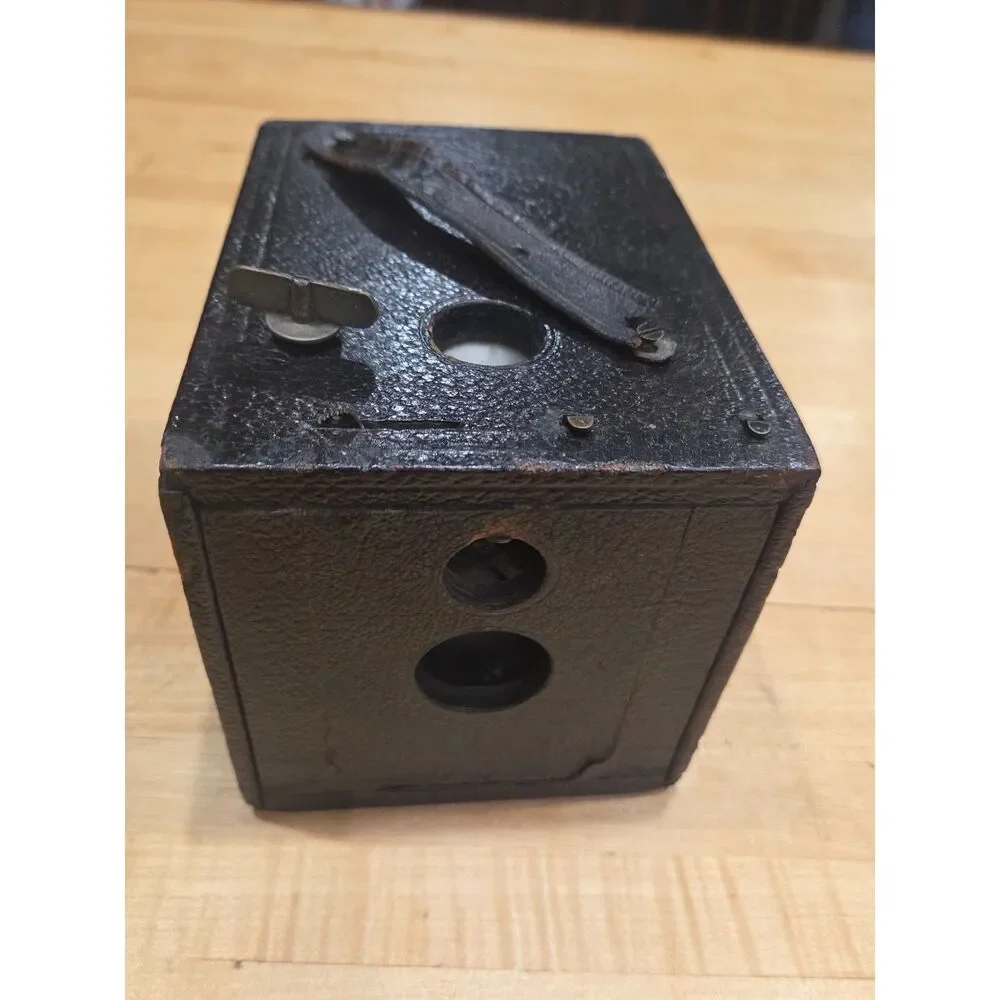 Antique Kodak No 2 Brownie Box Camera Leatherette As Is Display Repair 1900s